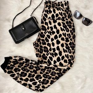 Cheetah print joggers